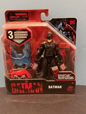 New DC Comics The Batman Action Figure with 3 Accessories - Image 1 of 4