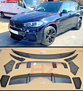 KIT DE CARROCERÍA NEGRO MATE DIFUSOR LABIO DELANTERO ALERÓN DIVISOR PARA BMW X5 F15 2013 2017 - Imagen 1 de 10