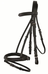 Jana Shetland Riding Bridle Horse Pony Cob Decorative Quality Leather Equestrian - Picture 1 of 2