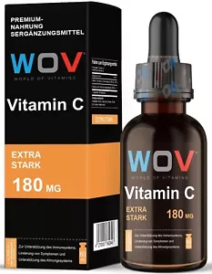 Vitamin C Tropfen 60 ml - Hochdosiert für starke Abwehrkräfte, Gesundheit & Haut - Bild 1 von 7