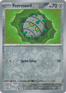 Pokemon SV04: Paradox Rift: Ferroseed - 127/182 - Reverse Holofoil - Picture 1 of 1