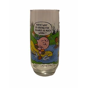 McDonald's Camp Snoopy 1980’s Vintage Drinking Glasses Tall Glass One Size