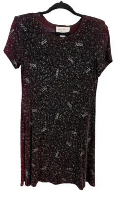 4P Vintage Molly Malloy Evening Dress Glitter‎ 2000 Millennium New Year’s Year - Imagem 1 de 4