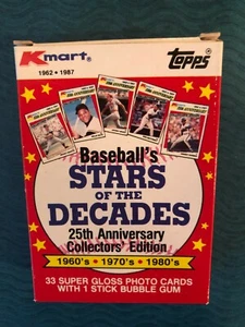 1987 TOPPS KMART BASEBALL'S STARS OF THE DECADES 33 CARD SET (NEAR MINT) - Imagen 1 de 2