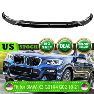Black Front Lip Splitter Spoiler For BMW X3 G01 X4 G02 M40i M-Sport 2018-2020 : - Bild 1 von 11