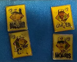 Vintage Toronto Blue Jays ALL STAR PLAYERS Lapel Pin 4 PIN SET Alomar Carter NEW - Picture 1 of 1