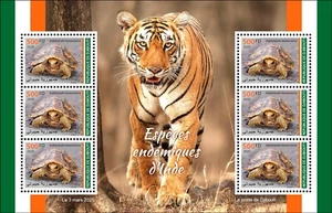 DJIBOUTI 2025 MS6V - INDIA ENDEMIC SPECIES - TURTLE TURTLES TORTUE TORTUES MNH - Picture 1 of 1