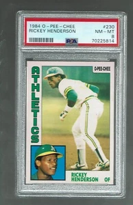 1984. OPC. Rickey Henderson. #230. PSA 8 - Picture 1 of 2