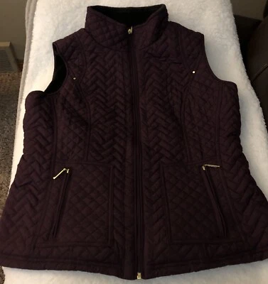 Weatherproof Vest Womens Large Full Zip Sleeveless Quilted Plum Color - Image 1 of 4