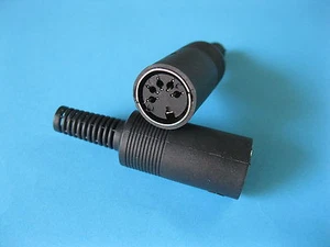 10 pcs Standard DIN Jack 5 Pin Female Connector with Plastic Handle New - Picture 1 of 2