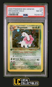 Meganium 10/111 Holo 2000 Neo Genesis 1st Edition PSA 8 NM-MT - Picture 1 of 4