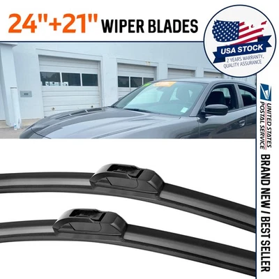 Set of 24"/21" OEM Front Windshield Wiper Blades For Chevrolet Camaro 2010-2017 - Image 1 of 4