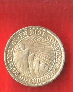 NICARAGUA 10 CENT 1936 SILBER - Bild 1 von 2