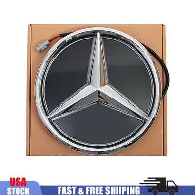 LED Light Chrome Grille 3D Star Emblem Fit For Mercedes-Benz CLA200 A260 W205 Foto 1 de 4