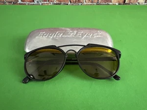 Vintage Eagle Eyes Aviator Style Sunglasses In Original Metal Logo Case 90s - Picture 1 of 12