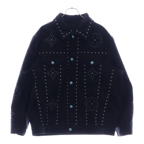 LOUIS VUITTON（LV） Giacca denim Louis Vuitton 24aw turchese borchie impreziosita ricamata usata 9