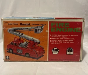Bandai Schnorchelpumpe batteriebetrieben Feuerwehr 70er Jahre Vintage Spielzeug in Box! - Bild 1 von 11
