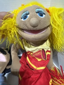 Melissa and Doug Hand Puppets Megan Pompomovich Cheerleader 13" Tall No Stick - Picture 1 of 7