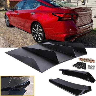 For Nissan Altima Sedan Rear Bumper Diffuser 4 Fin Spoiler Splitter Rear Spats Foto 1 de 4