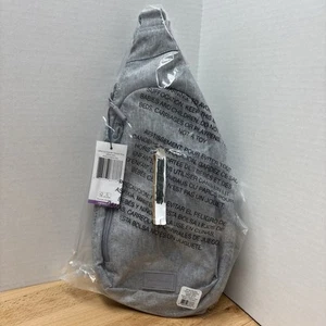 Vera Bradley Lighten Up Essential Compact Sling Backpack, Medium Heather Gray - Picture 1 of 5