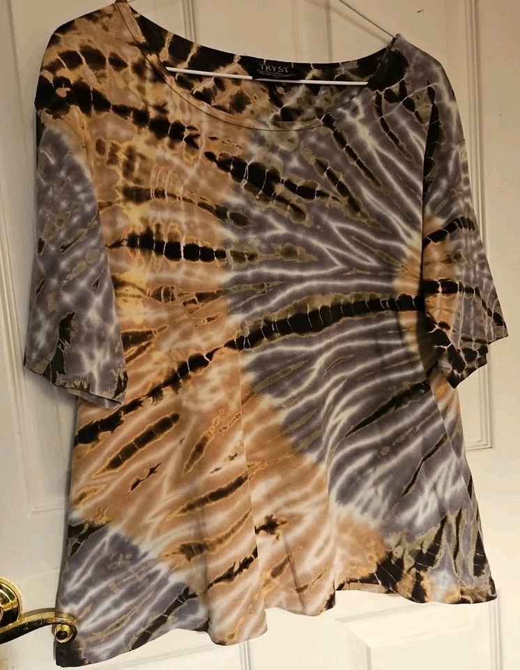 Womans Multicolor Size 1X Tee-shirt By Tryst - Image 1 of 1