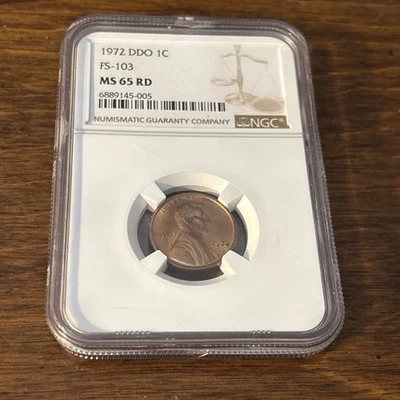 1972 DDO 1C FS-103  Lincoln Double Die Obverse DDO NGC MS66 RD Coin - Image 1 of 4