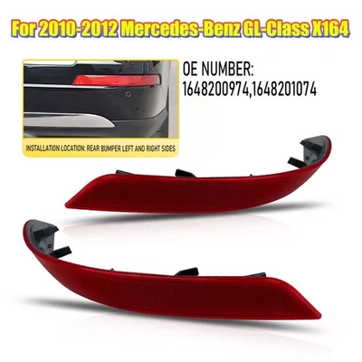 Luz reflectora de parachoques trasero 2 piezas para Mercedes-Benz GL450 2010-2012 Foto 1 de 4