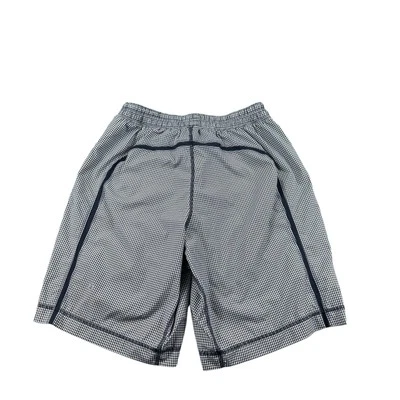 Corto para correr Lululemon azul blanco a cuadros rendimiento forrado talla S Foto 1 de 4