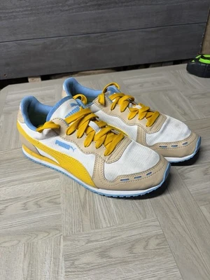 Tênis de corrida Puma Cabana feminino 7.5 374280-02 azul amarelo corrida baixa  - Imagem 1 de 4
