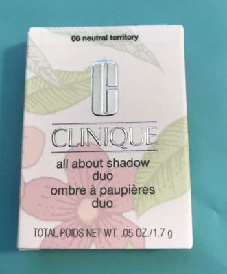Clinique All About Shadow Duo - 06 Neutral Territory Full Size NIB  - Image 1 of 2