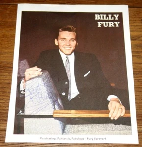 BILLY FURY ~ NOTHIN SHAKIN ~ AUTHENTIC HAND SIGNED AUTOGRAPHED UK 7" UACC DEALER - Picture 1 of 3