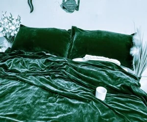 Pieces Set Luxus Crushed Dark Bettbezug Boho Bettwäsche UO Bettbezug King - Bild 1 von 2