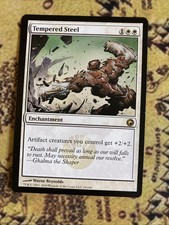 MTG MAGIC Tempered Steel Scars of Mirrodin slight raised edge ~~~~>READ DES<~~~~