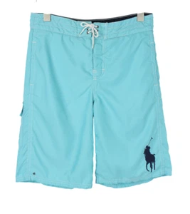 RALPH LAUREN Polo Swimwear Shorts Boy's LARGE Knee Length Mesh Lined Pockets - Picture 1 of 8