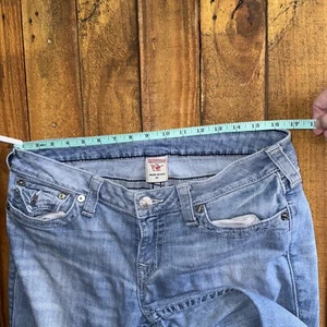 True Religion Women’s Becca Mid-Rise Jeans Sz 32 USA 99% Cotton Bootcut Light W - Picture 1 of 7
