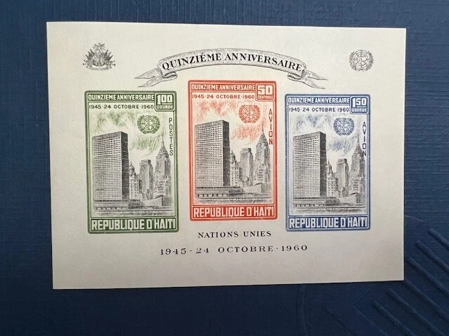 Haiti Stamps C169a Souvenir Sheet 15th Anniversary of the UN MNH 1960 - Image 1 of 1