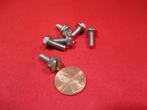 18-8 Stainless Hex Washer Head Slotted Bolt Machine Screw 10-32 x 1/2", 100 pcs - Picture 1 of 4
