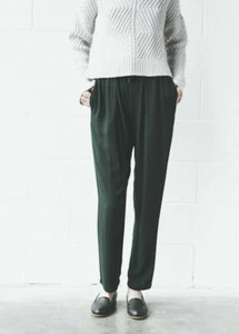 Pantalone rayon/lana BLACK CRANE Forest slim con coulisse elastico in vita taglia L - Foto 1 di 3