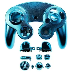 Chrome Housing Shell Cover Handle Case Buttons Mod For Nintendo GC NGC Gamecube - Picture 1 of 14