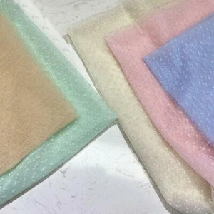 Tessuto di pizzo floccato piccolo tessuto tulle a pois per abito da sposa fai da te tutù 1 iarda - Foto 1 di 11