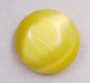 10.90 Ct Lab-Created EGL yellow Cat's Eye Brazil Round Cut Loose Gemstone 5ARM - Picture 1 of 4