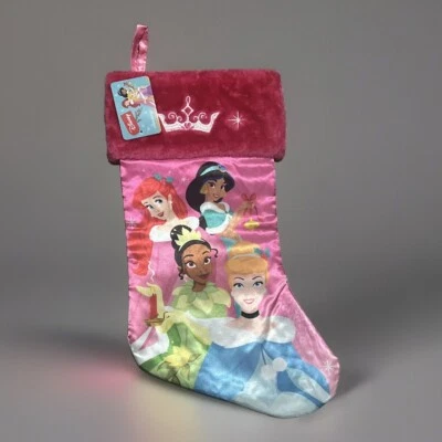 Medias colgantes de Navidad princesa Disney rosa puño sintético cuento de hadas Cenicienta Foto 1 de 2