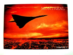 CONCORDE Postcard flying over Montreal, Canada. 6 1/2in x 4 1/2in - Picture 1 of 2
