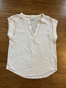 Wrap London linen pink knit top U.S. size 10 U.K. size 14 lovely detail - Picture 1 of 6