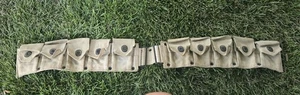 ORIGINAL WWI WWII US ARMY M1903 INFANTRY COMBAT FIELD 10 POCKET AMMO BELT- - Picture 1 of 7