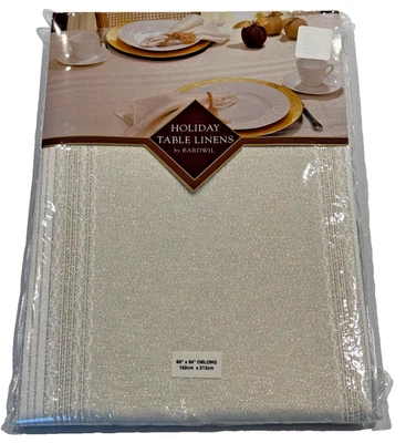  BARDWIL LINENS NWT   60" X 102" OBLONG TABLECLOTH NWT gift holiday home chic - Image 1 of 4