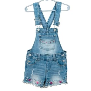 Jordache Overalls Girls Size XS (4-5) Light Wash Embroidered Denim Overalls - Picture 1 of 9