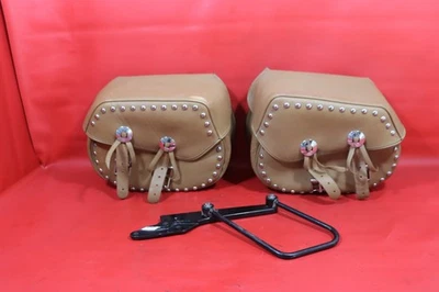 1999 KAWASAKI VULCAN 1500 VN1500J DRIFTER TAN LEATHER SADDLEBAG SET SADDLEBAGS Foto 1 de 4