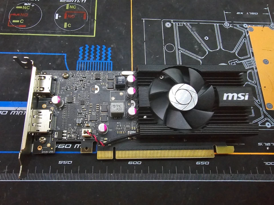 MSI NVIDIA GT 1030 2GB DDR4 Graphics Card Low Profile 2GD4 LP OC - Image 1 of 1