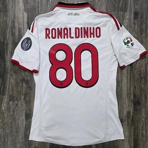 Camiseta de fútbol visitante 2010 Adidas AC Milan Ronaldinho para hombre S Brasil Italia Calcio - Imagen 1 de 14